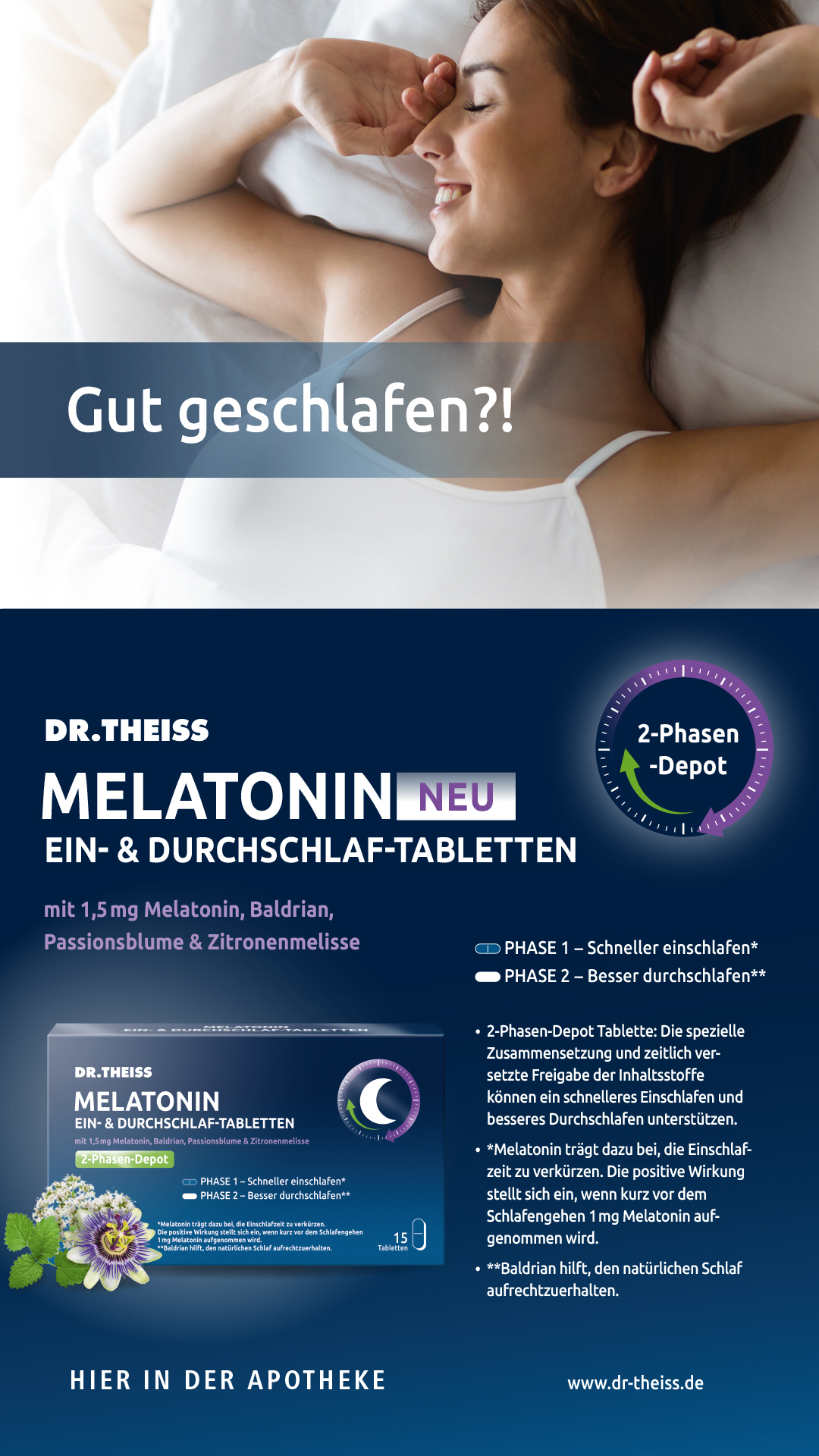 Dr. Theiss Melatonin Ein- & Durchschlaf Tabletten | Preisvergleich
