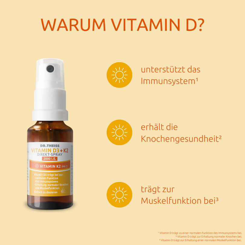 DR. THEISS Vitamin D3 + K2 Direkt-Spray 2000 I.E.
